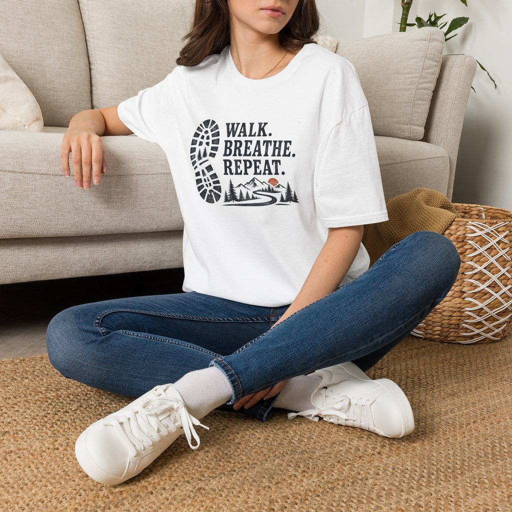 Unisex T-Shirt – Walk. Breathe. Repeat. | Walking & Hiking Tee