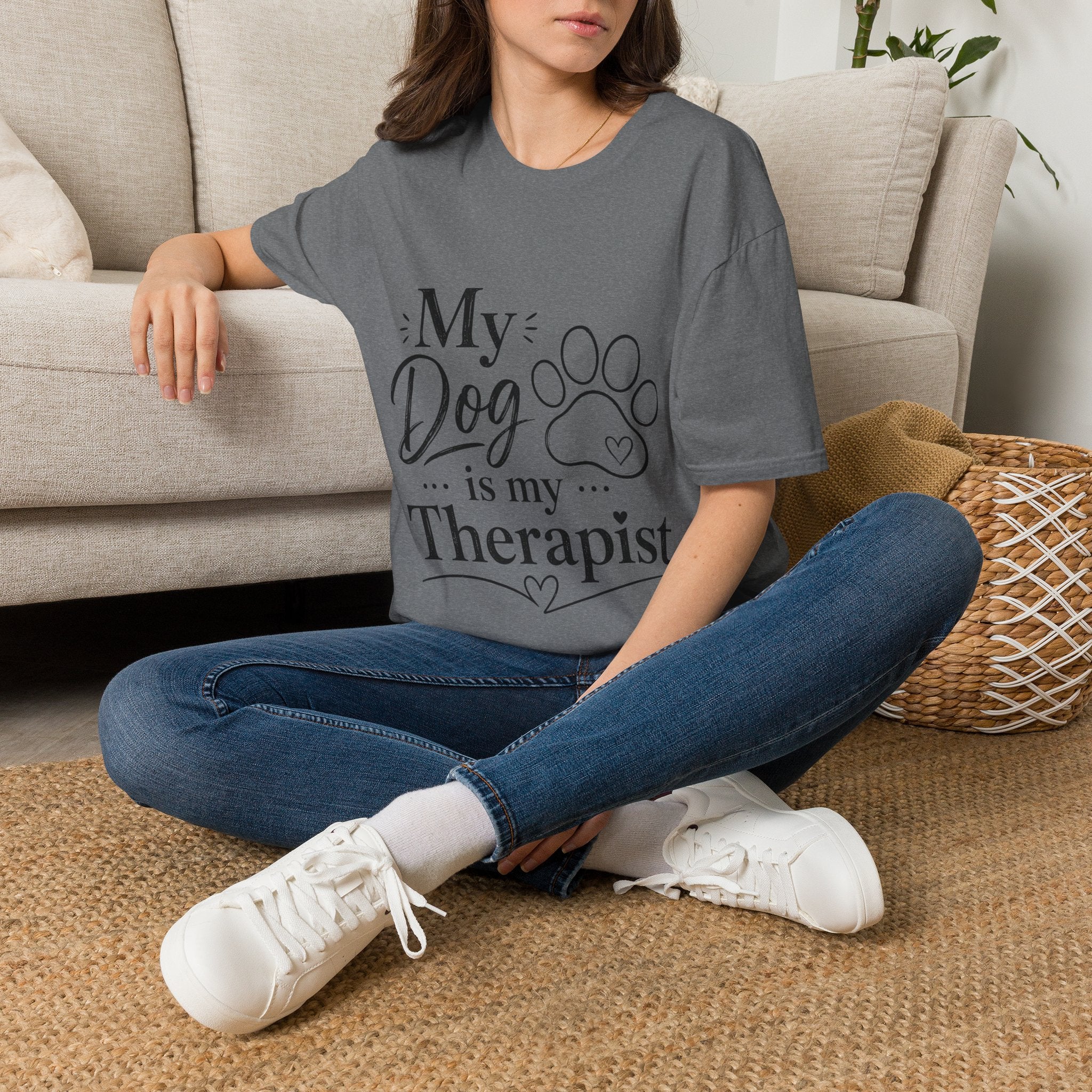 Unisex T-Shirt – My Dog Is My Therapist | Dog Lover Tee