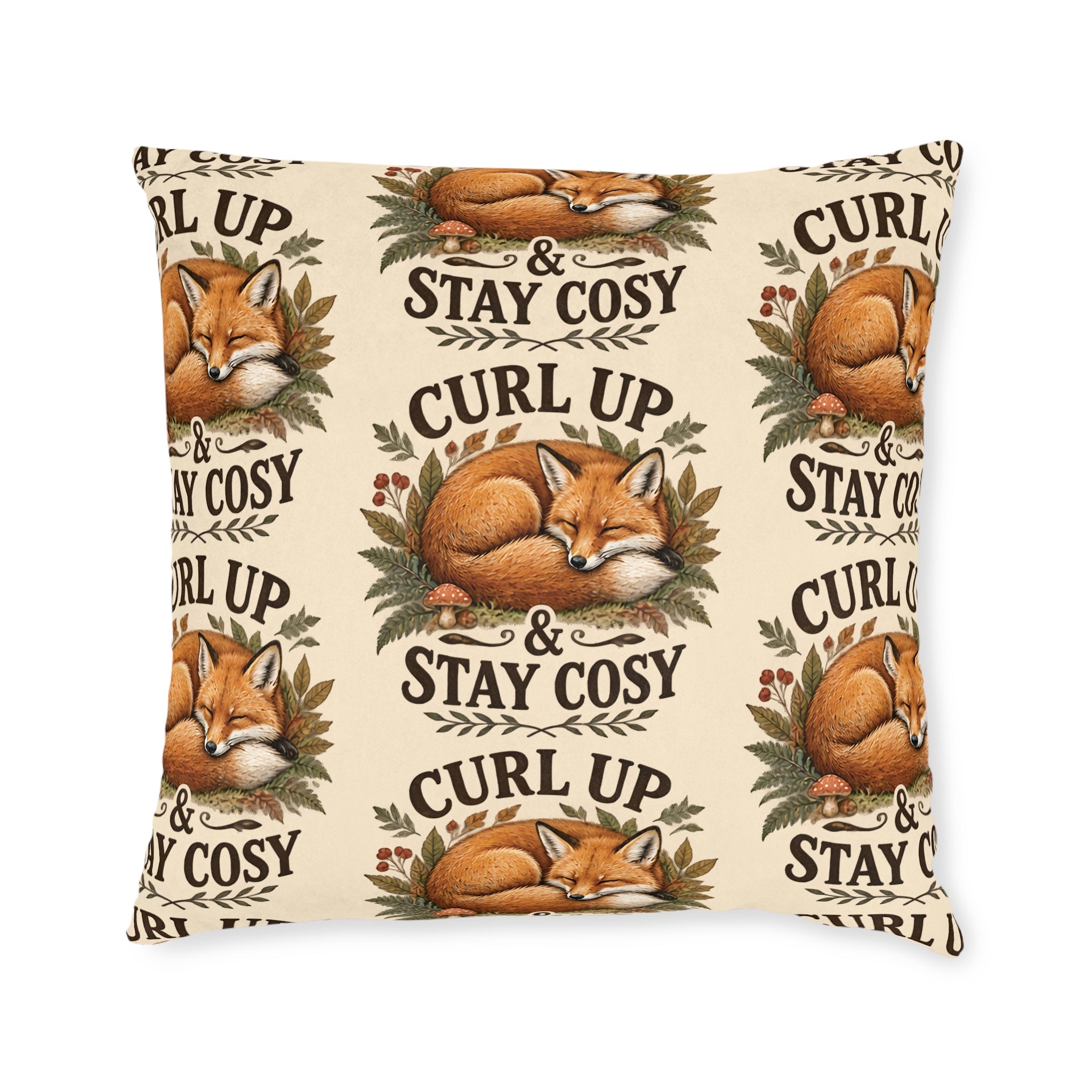 Square Cushion – Curl Up & Stay Cosy | Cosy Home Cushion