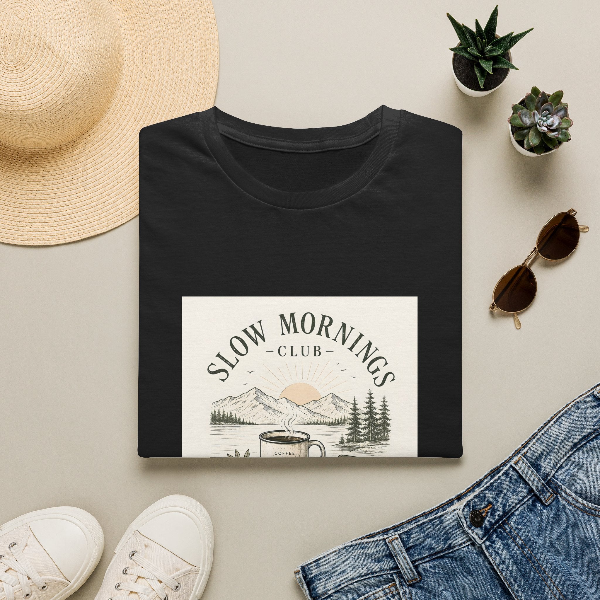 Unisex T-Shirt - Slow Mornings Club