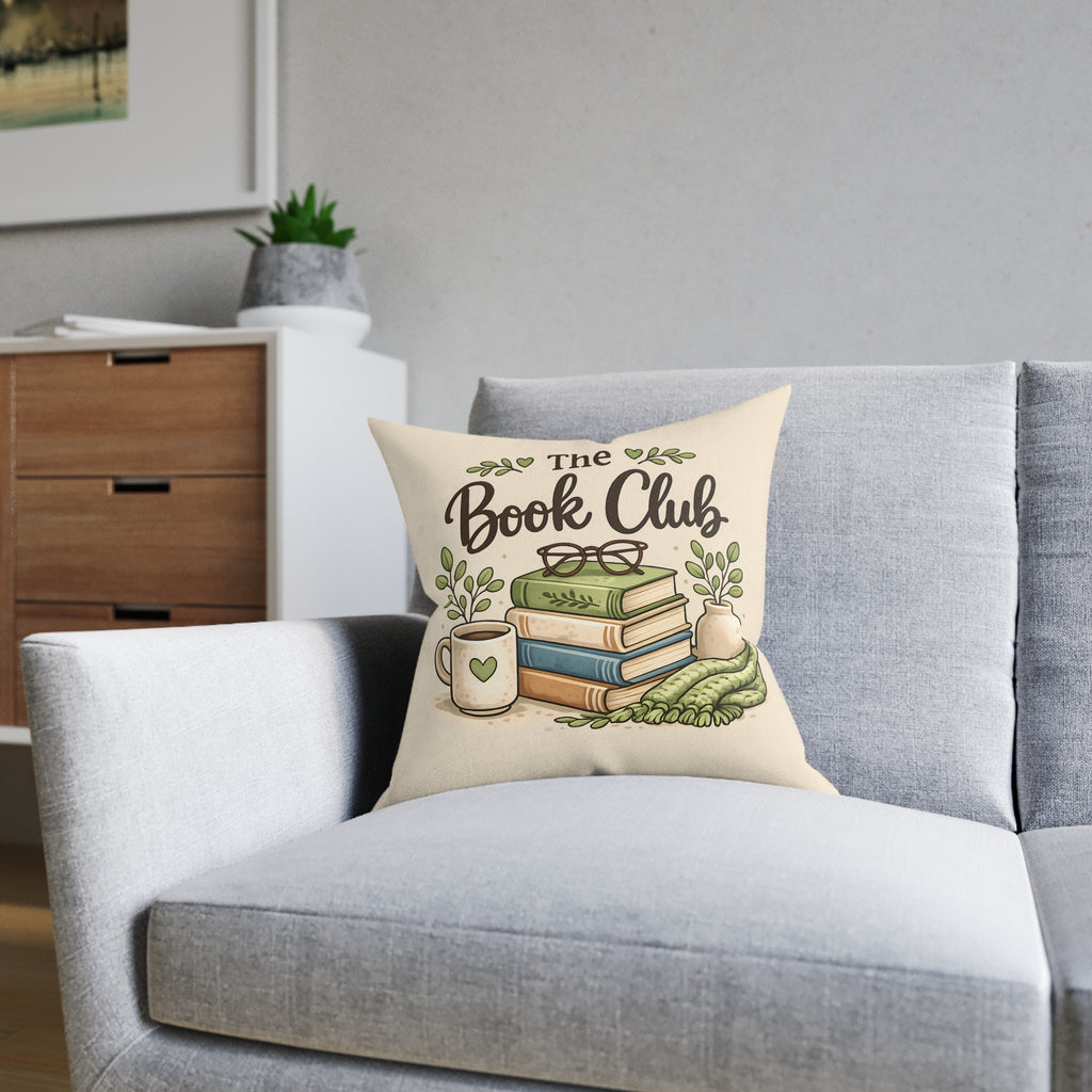 Square Cushion – The Book Club | Reading Cushion for Book Lovers