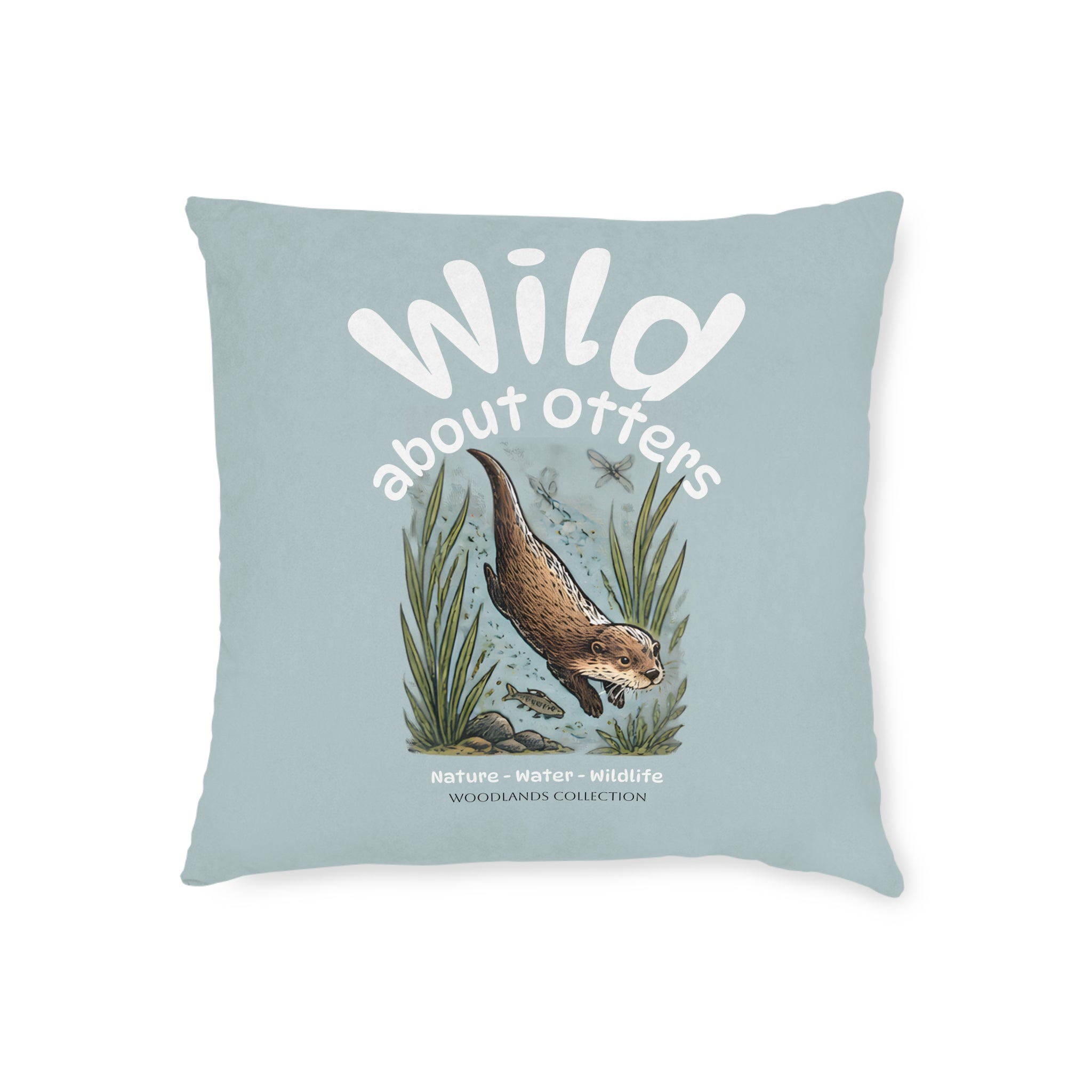 Square Cushion – Wild About Otters | Woodland Collection