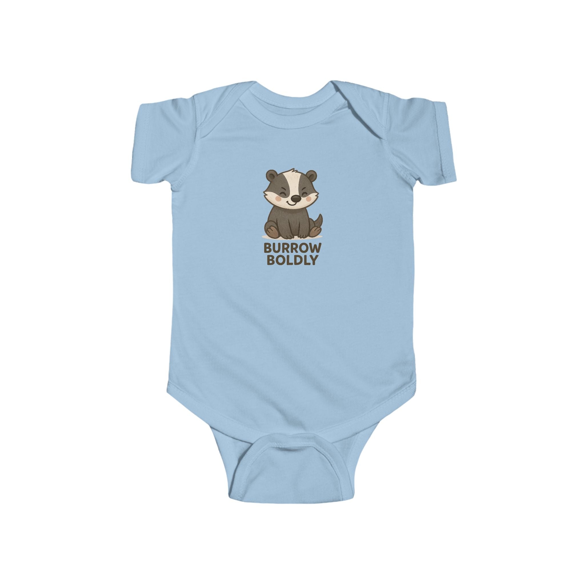 Babygrow - "Burrow Boldly" Cute Badger Baby Onesie