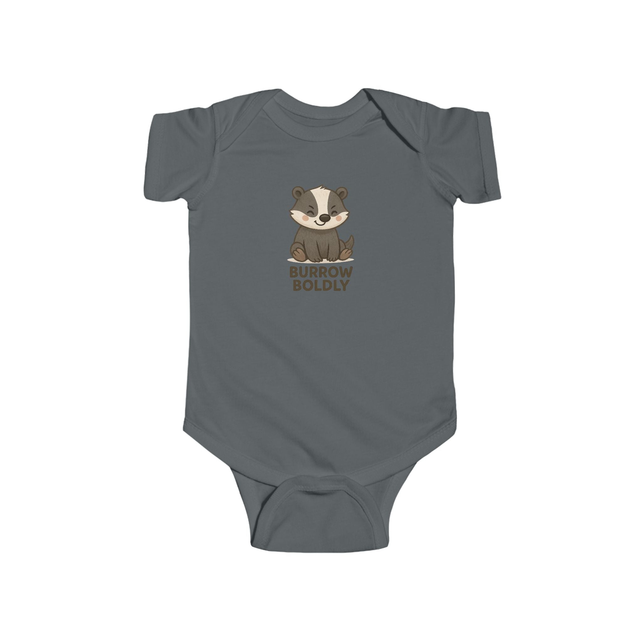 Babygrow - "Burrow Boldly" Cute Badger Baby Onesie