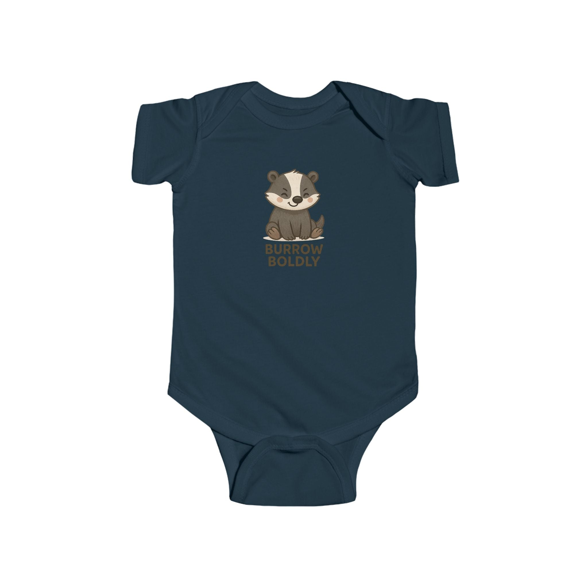 Babygrow - "Burrow Boldly" Cute Badger Baby Onesie