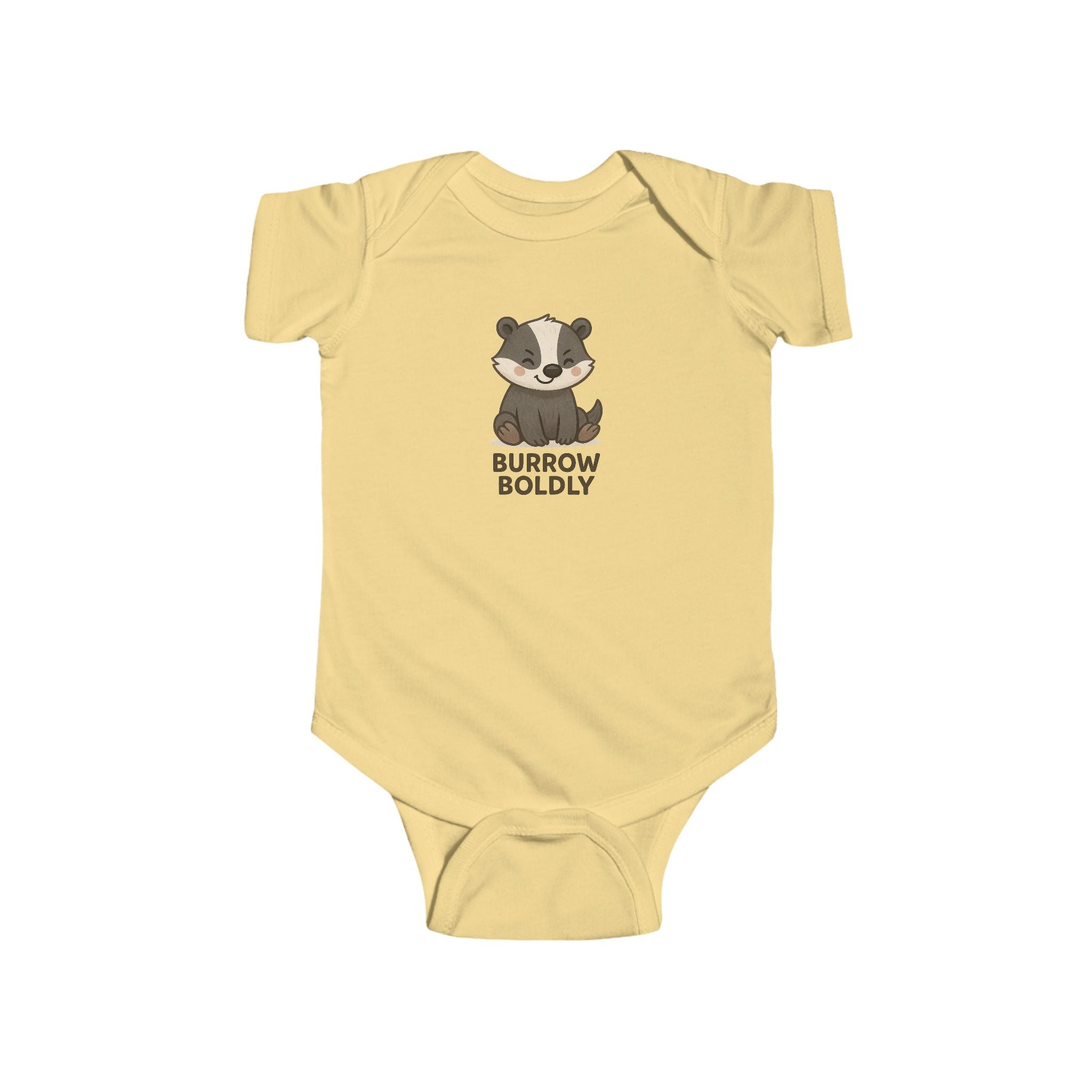 Babygrow - "Burrow Boldly" Cute Badger Baby Onesie