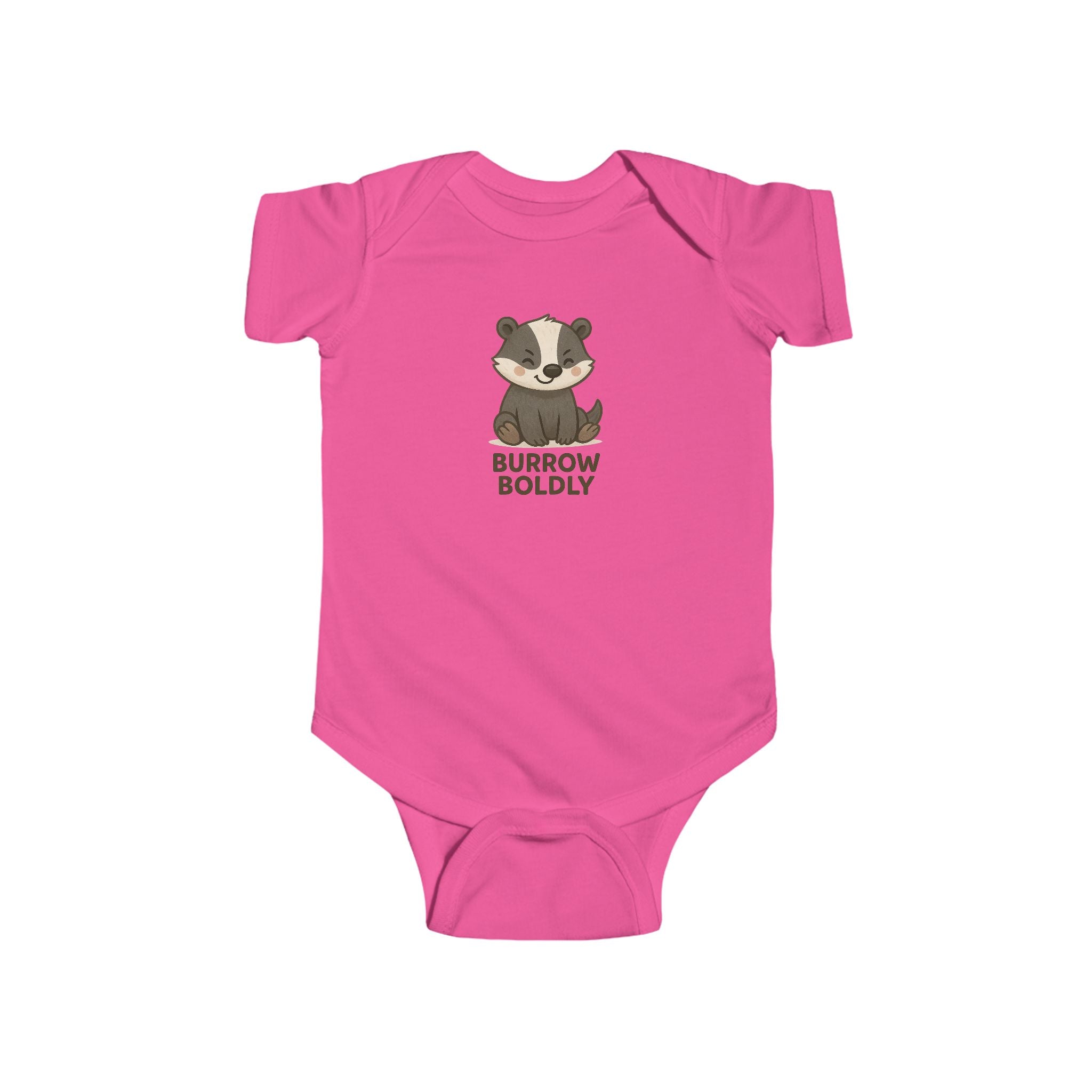 Babygrow - "Burrow Boldly" Cute Badger Baby Onesie