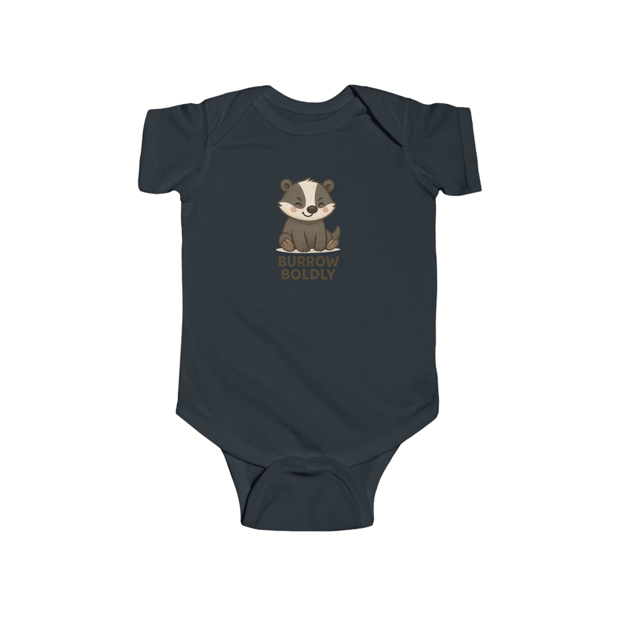 Babygrow - "Burrow Boldly" Cute Badger Baby Onesie