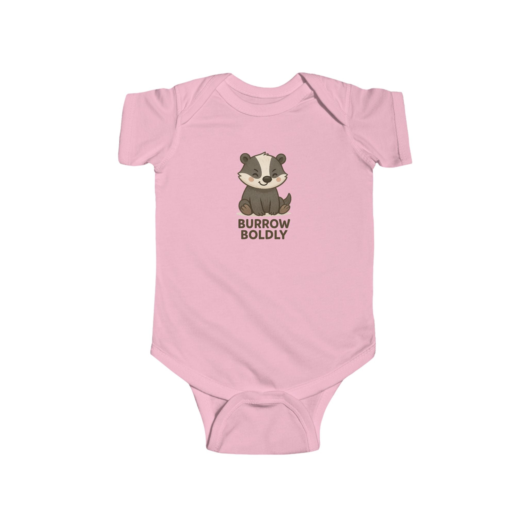 Babygrow - "Burrow Boldly" Cute Badger Baby Onesie