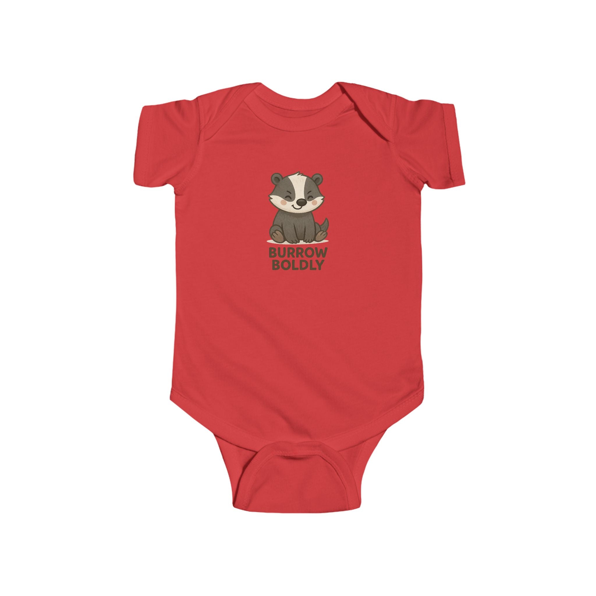 Babygrow - "Burrow Boldly" Cute Badger Baby Onesie
