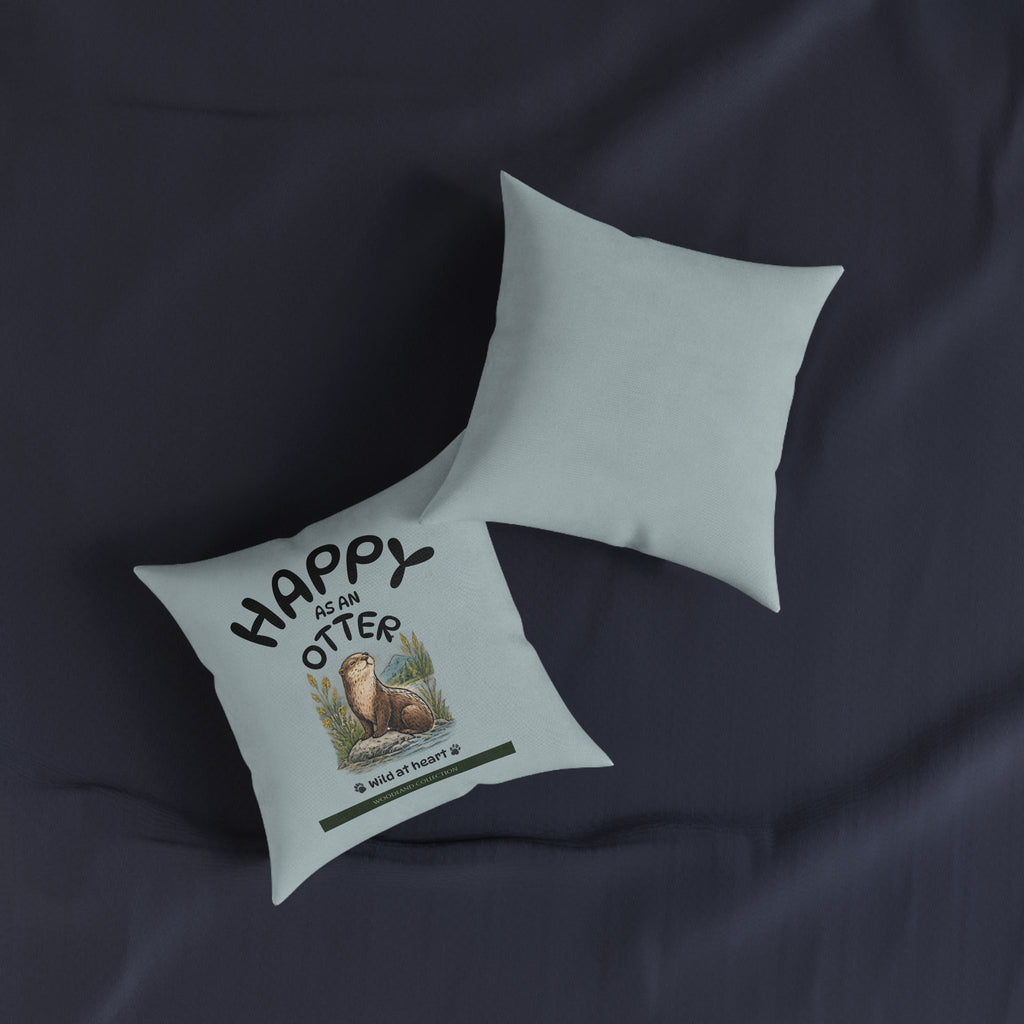 Square Cushion - Happy as an Otter