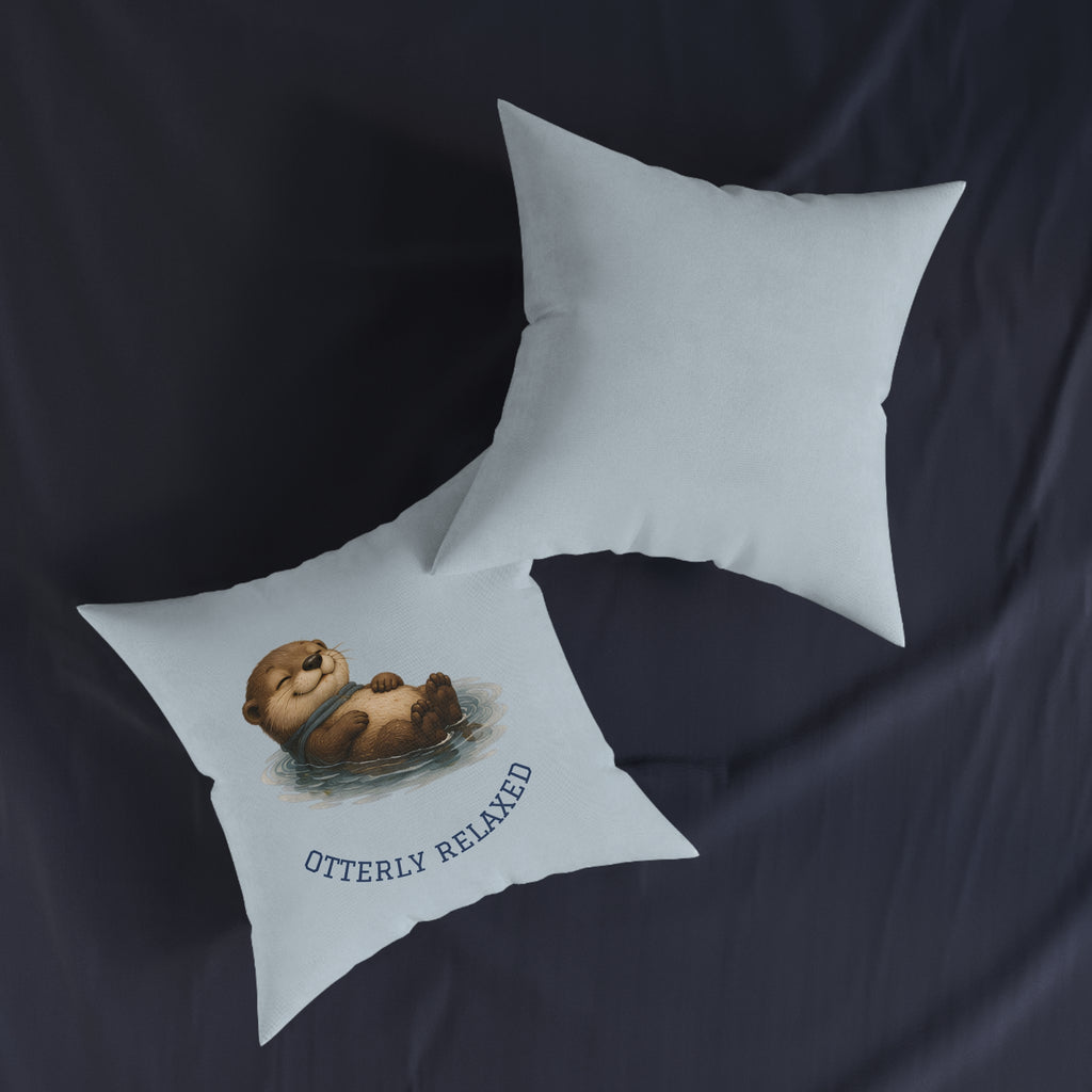 Square Cushion – Otterly Relaxed | Otter Lover Cushion