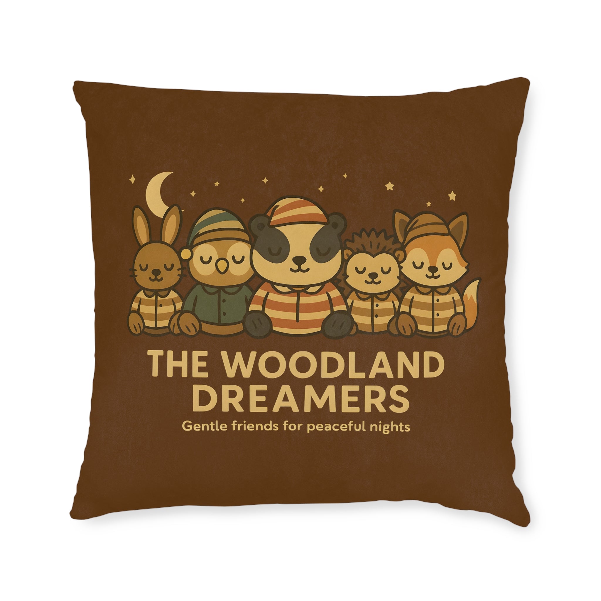 Square Cushion - Woodland Dreamers (Dusk Brown)