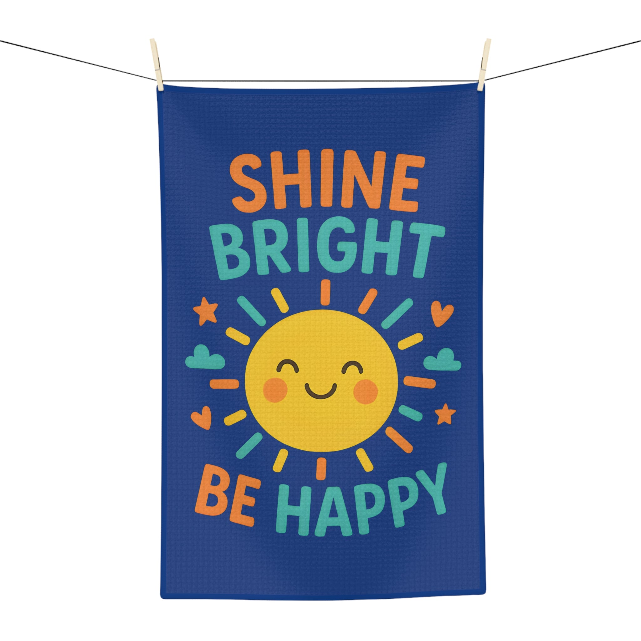 Tea Towel Microfiber - Shine Bright, Be Happy Design