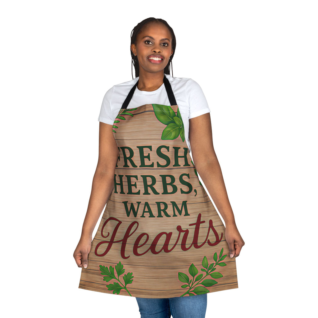 Kitchen Apron - Fresh Herbs, Warm Hearts Design
