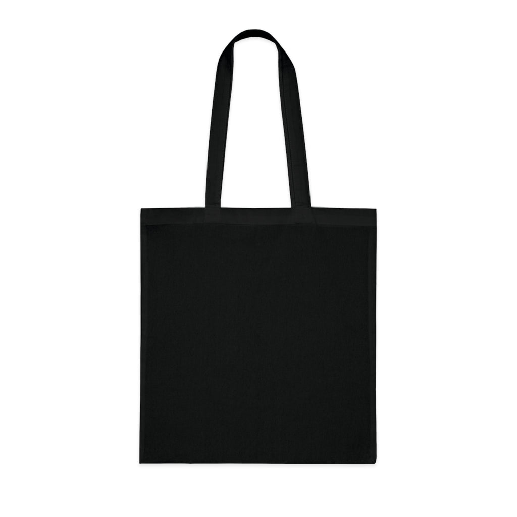 Bee Happy Cotton Tote Bag — Black Reusable Grocery & Everyday Tote with Bee Graphic