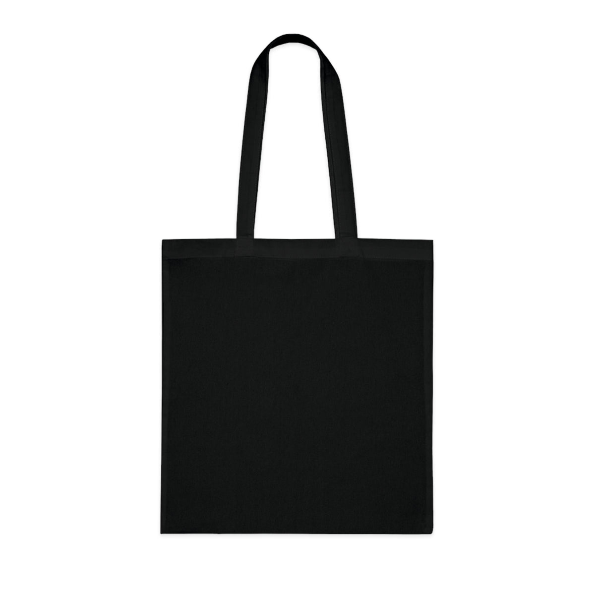 Bee Happy Cotton Tote Bag — Black Reusable Grocery & Everyday Tote with Bee Graphic