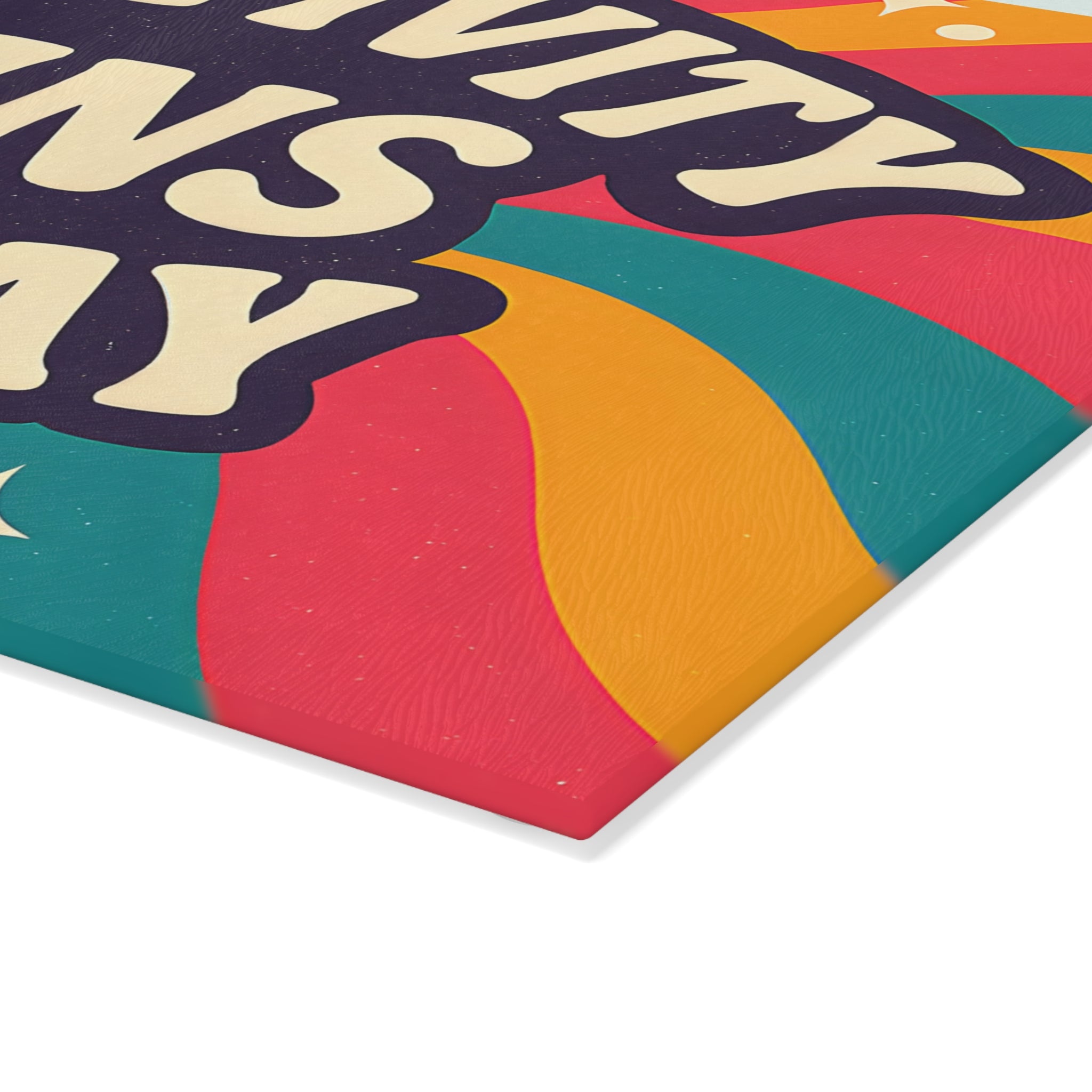 Glass Cutting Board - Positivity Wins the Day Design