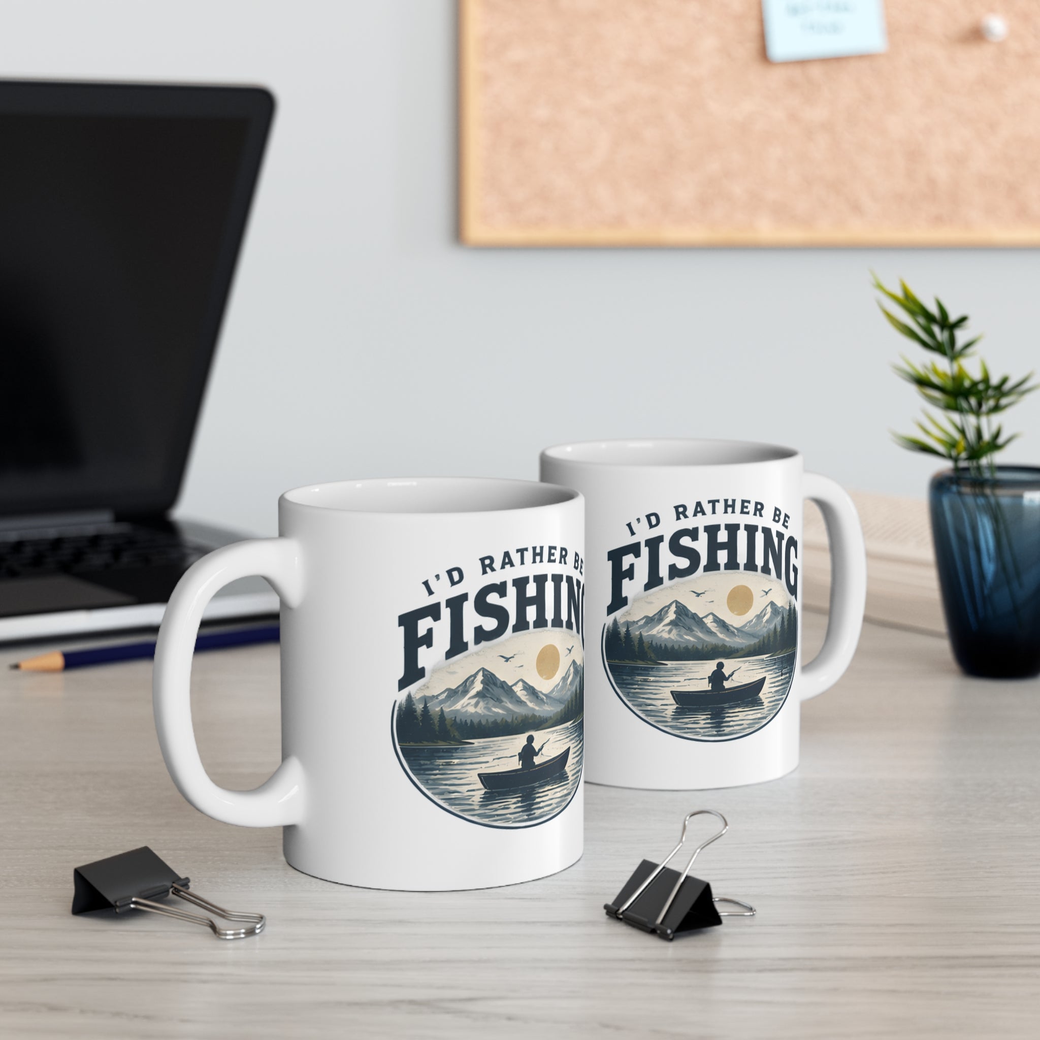 Ceramic Mug – I'd Rather Be Fishing | Fishing Lover Mug