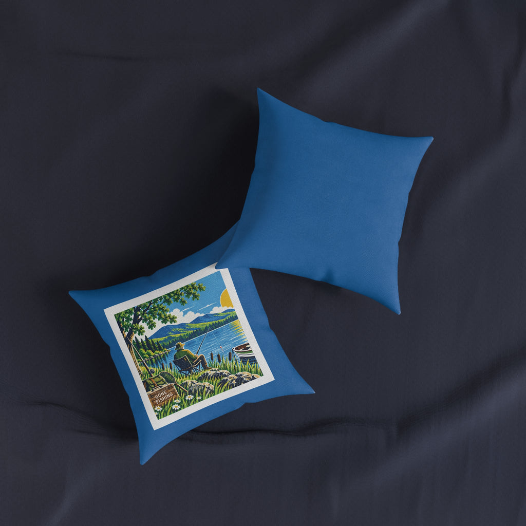 Square Cushion - Gone Fishing