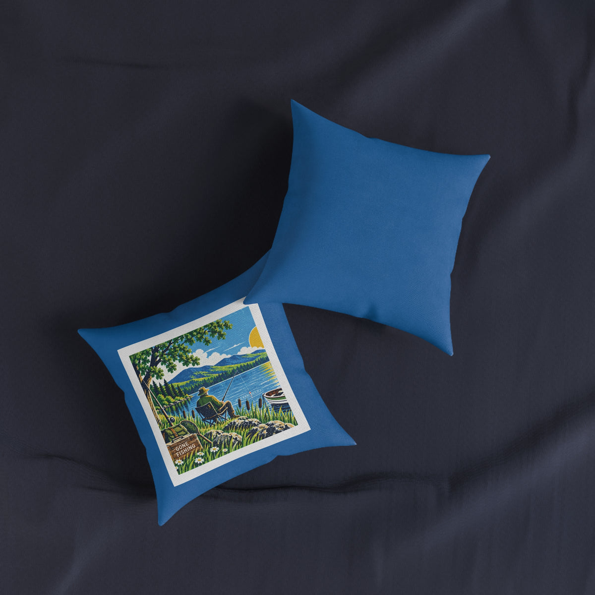 Square Cushion - Gone Fishing