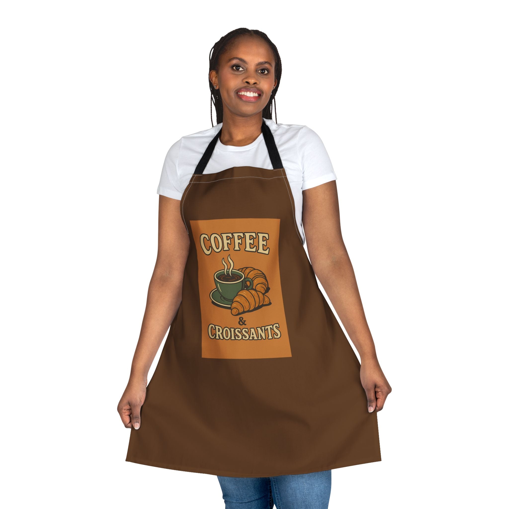 Kitchen Apron - Coffee & Croissant Design