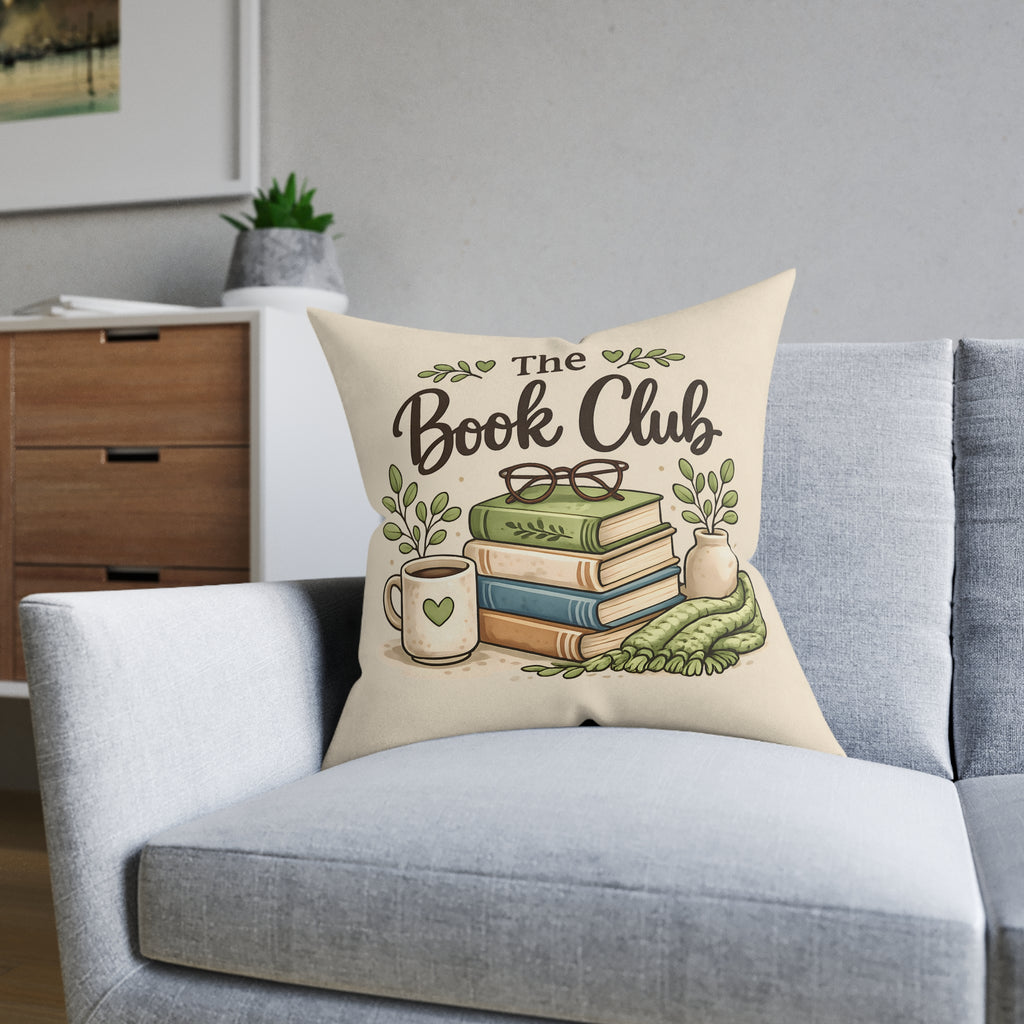 Square Cushion – The Book Club | Reading Cushion for Book Lovers