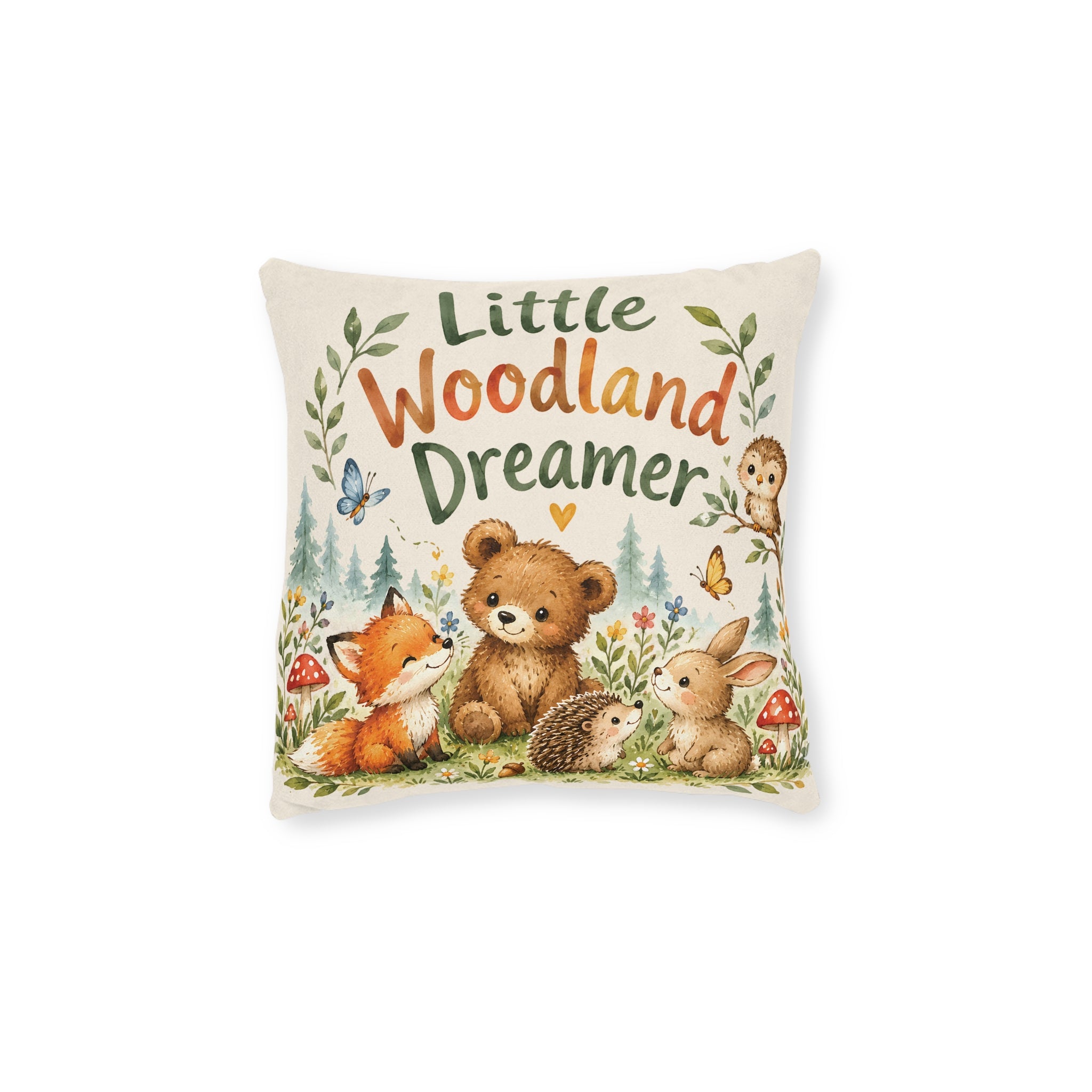 Square Cushion – Little Woodland Dreamer | Woodland Nursery Cushion