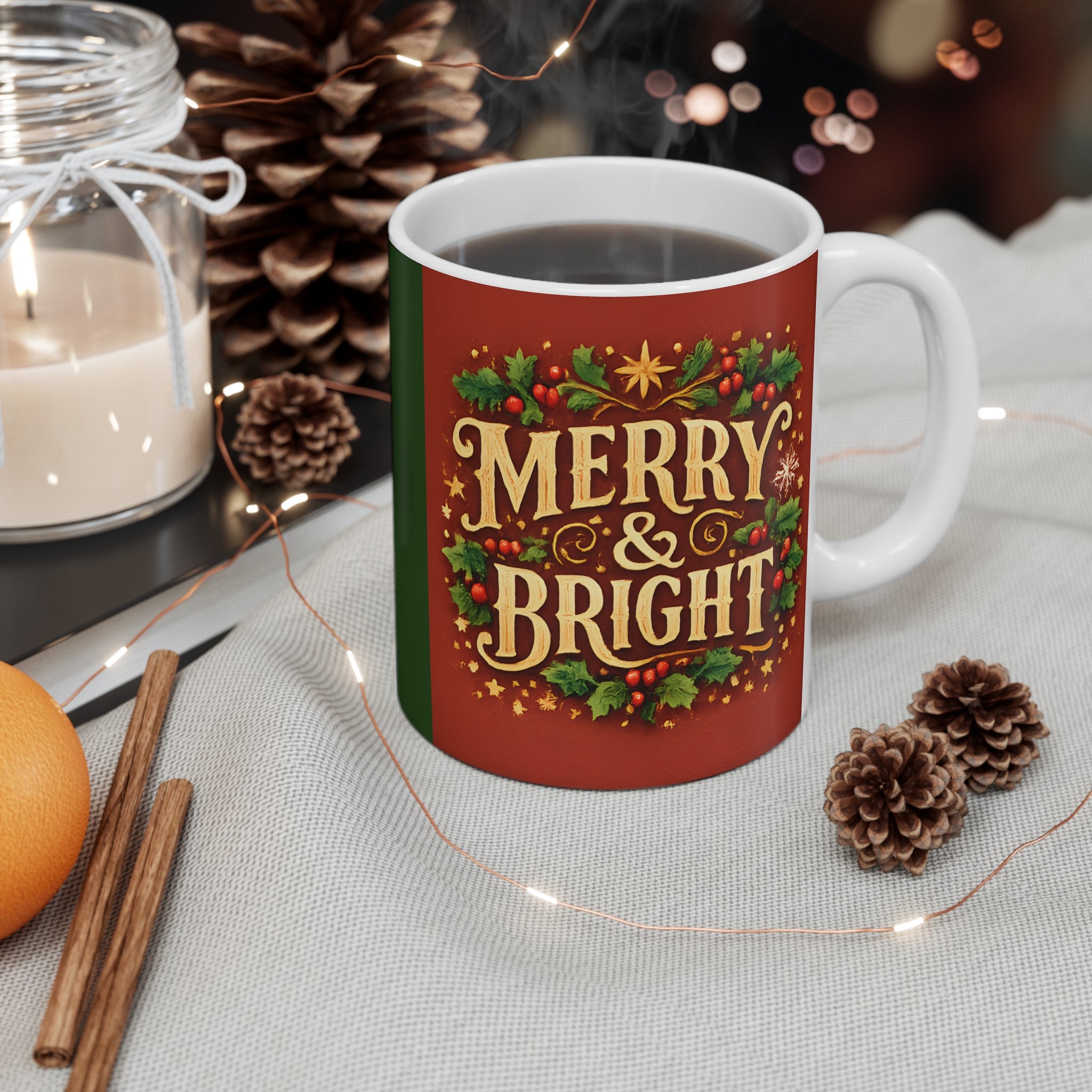 Merry & Bright - Ceramic Christmas Mug