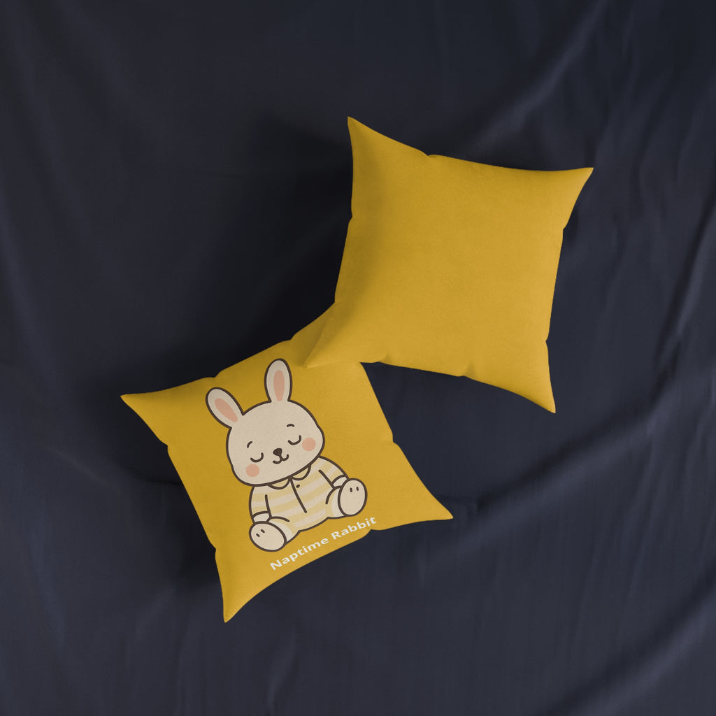 Square Cushion – Naptime Rabbit | The Woodland Dreamers