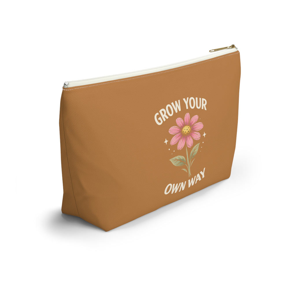 Travel Cosmetic Make-Up Bag - Grow Your Own Way - Motivational Design