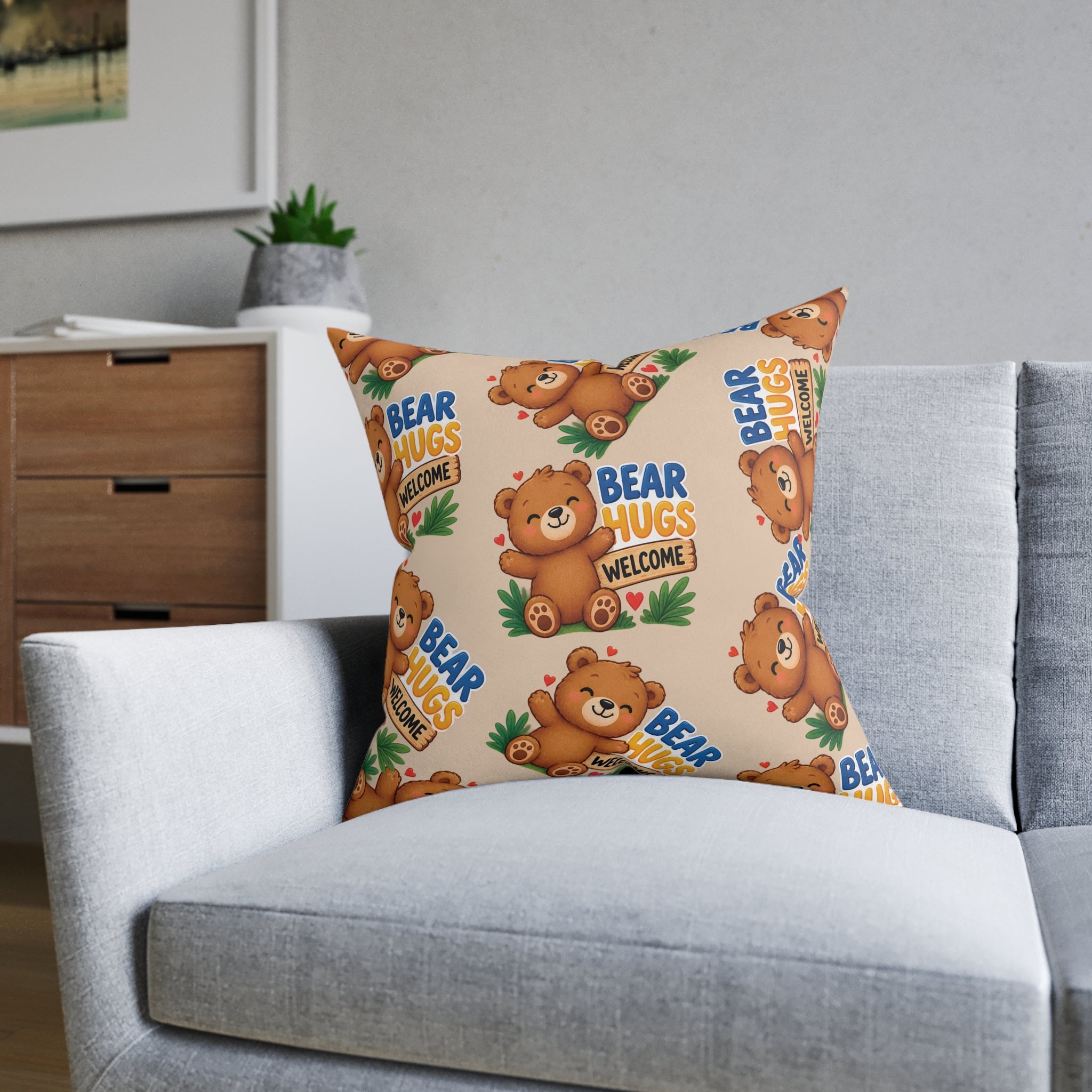 Square Cushion - Bear Hugs Welcome