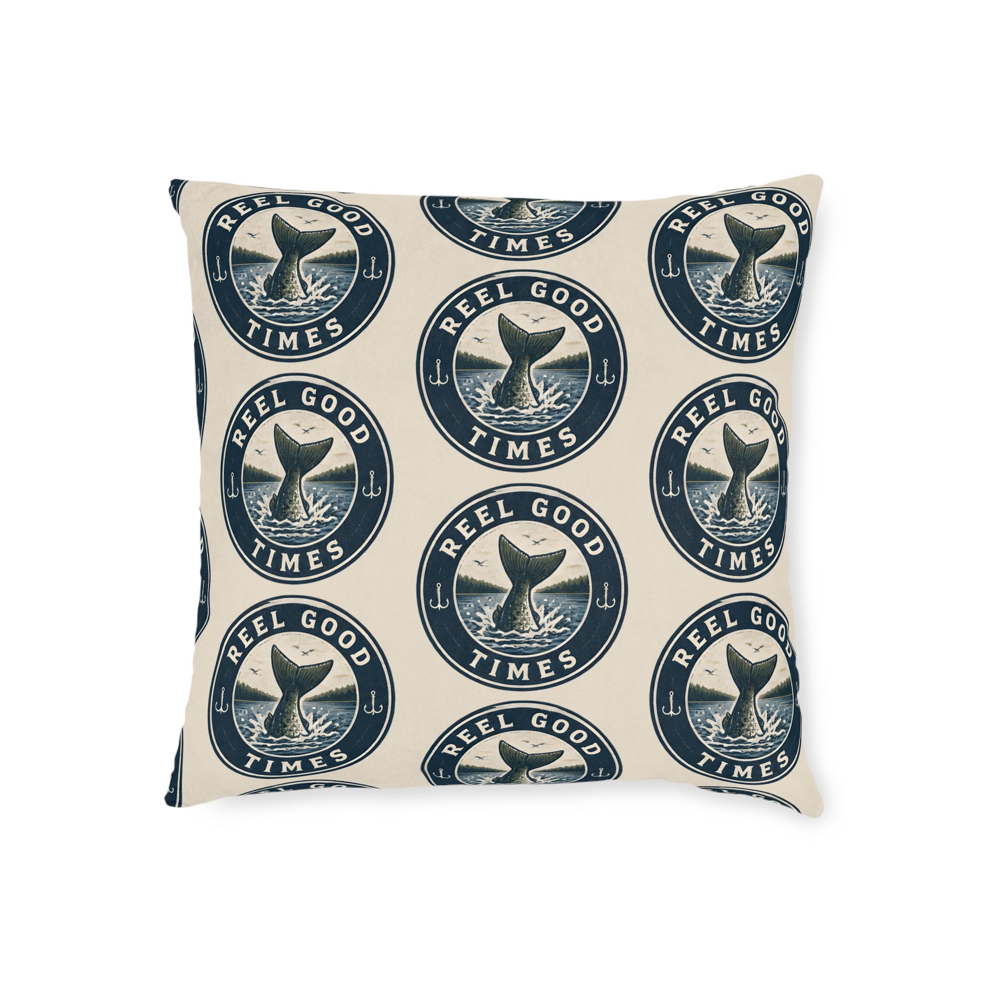 Square Cushion – Reel Good Times | Fishing & Angling Cushion