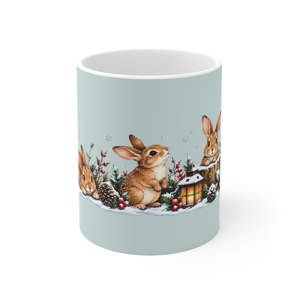 Ceramic Mug - Rabbit Winter Fun
