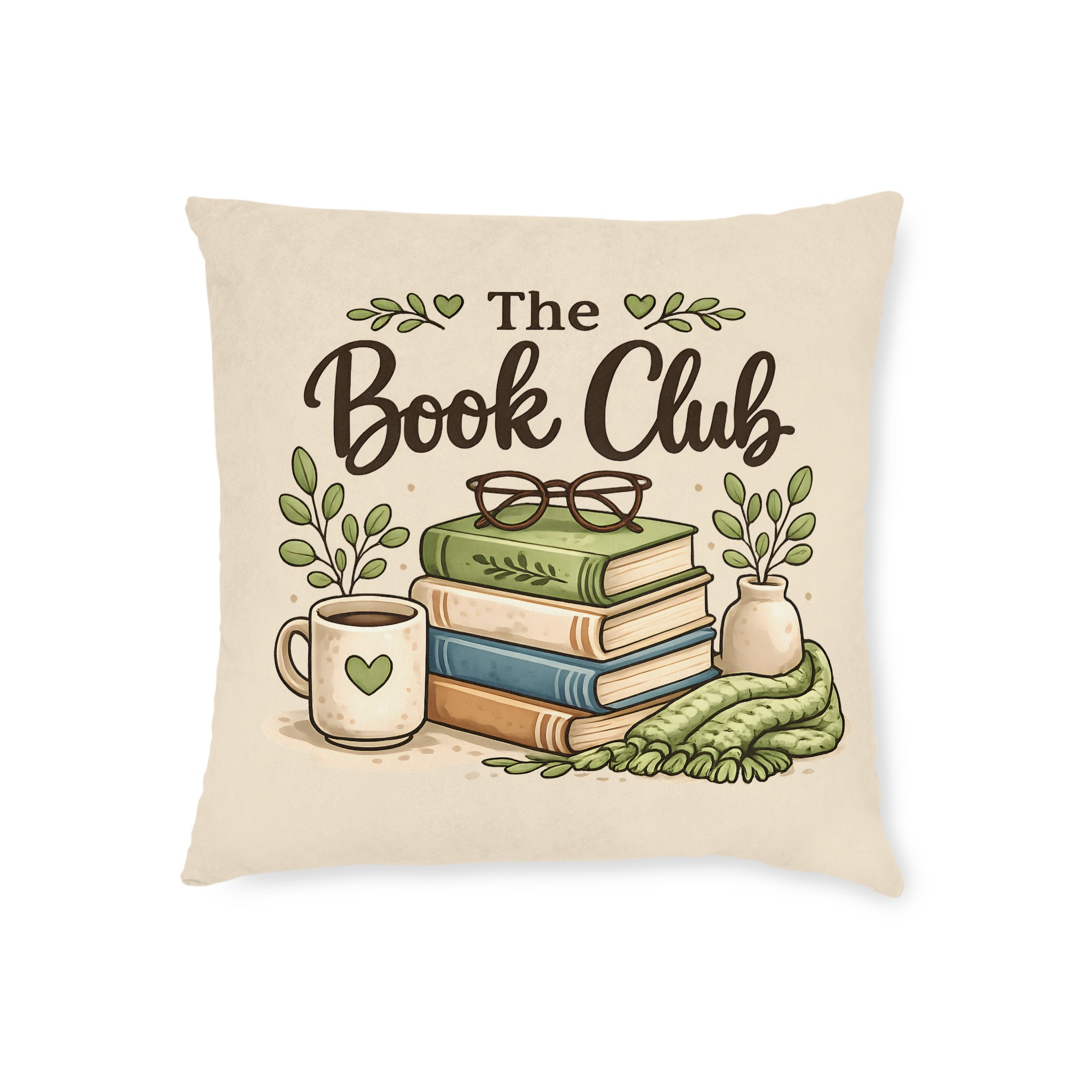 Square Cushion – The Book Club | Reading Cushion for Book Lovers