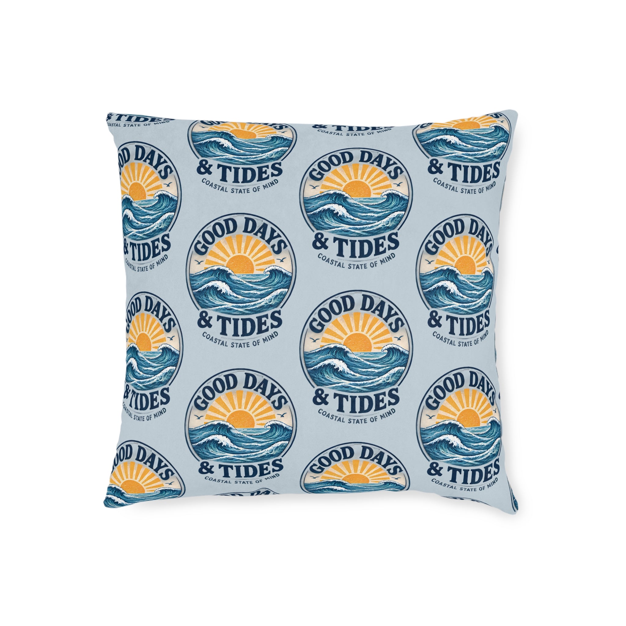 Square Cushion - Good Days & Tides | Coastal Home Decor
