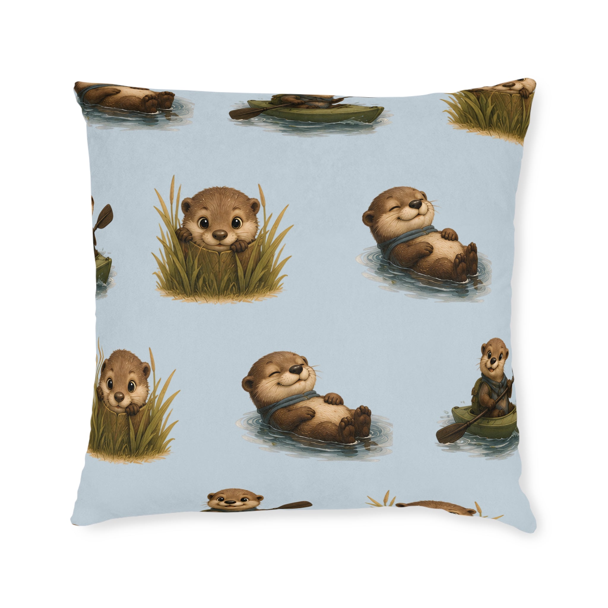 Square Cushion – Otter Fun | Otter Lover Cushion