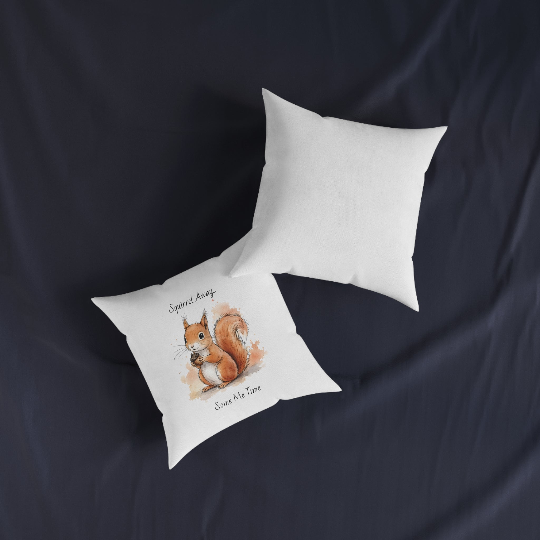Square Cushion – Squirrel Away Some Me Time | Woodland Cushion