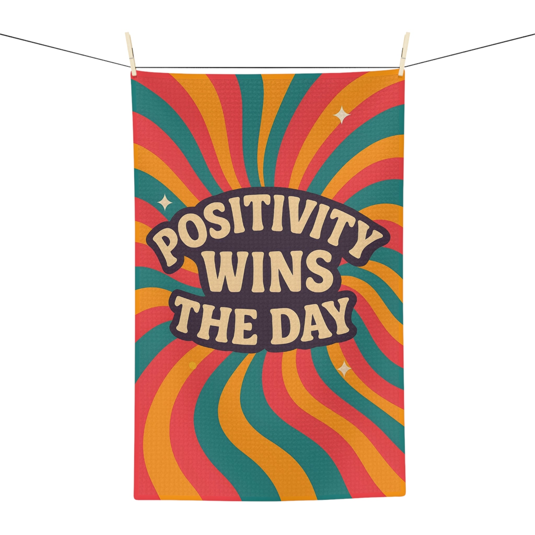 Microfiber Tea Towel - Positivity Wins the Day