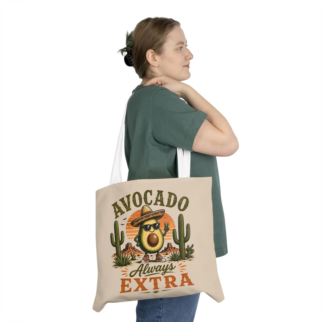 Large Beach Tote Bag – Avocado Always Extra