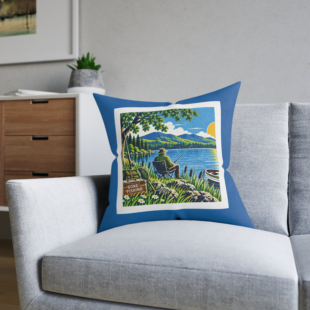 Square Cushion - Gone Fishing