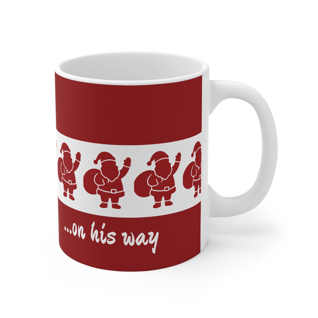 Ceramic Mug - Santa's On His Way - Christmas
