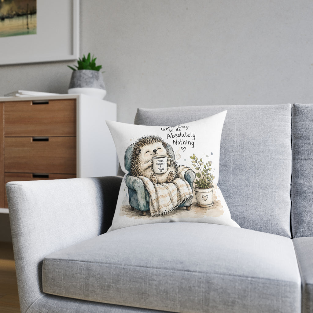 Square Cushion – Good Day to Do Absolutely Nothing | Funny Relaxing Cushion