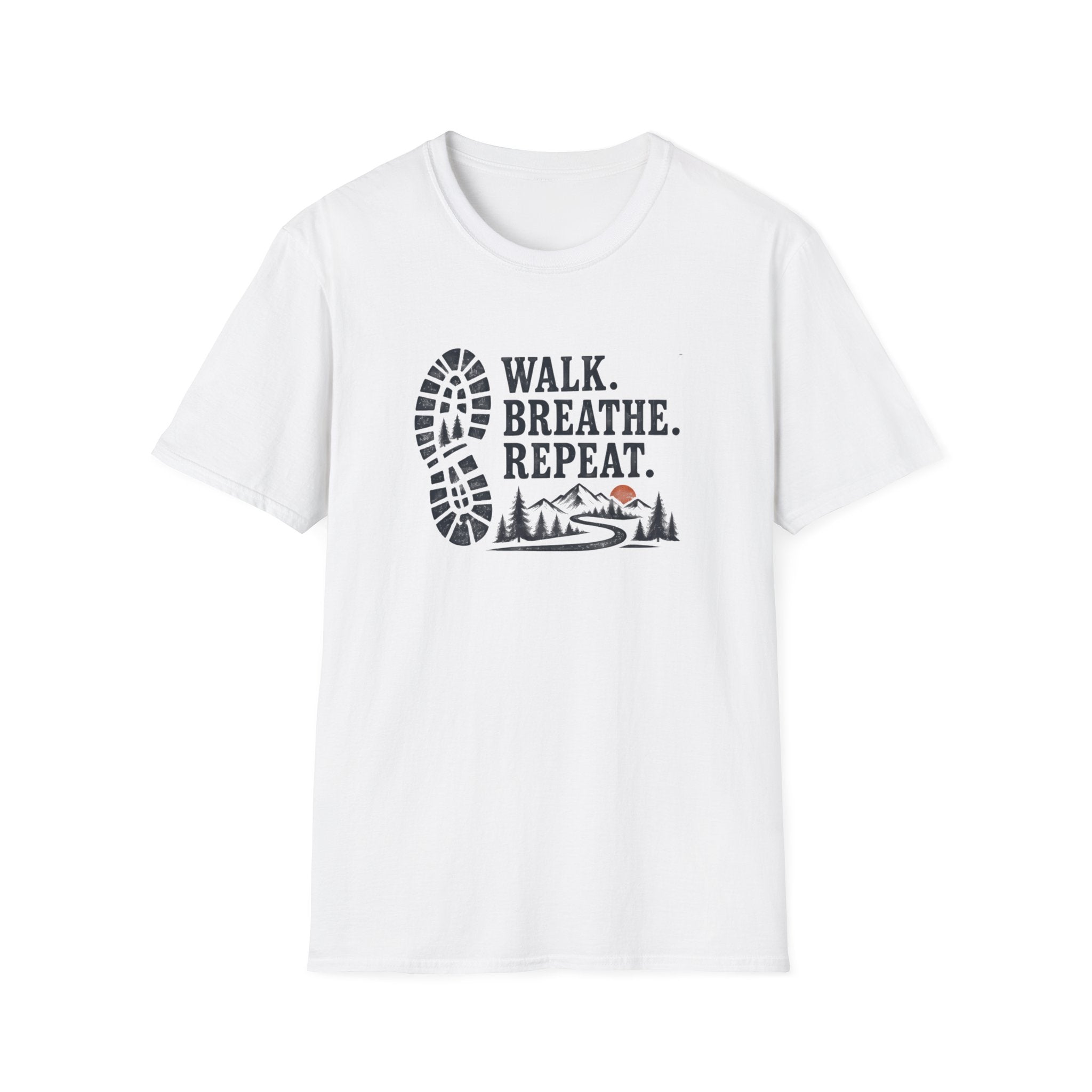 Unisex T-Shirt – Walk. Breathe. Repeat. | Walking & Hiking Tee