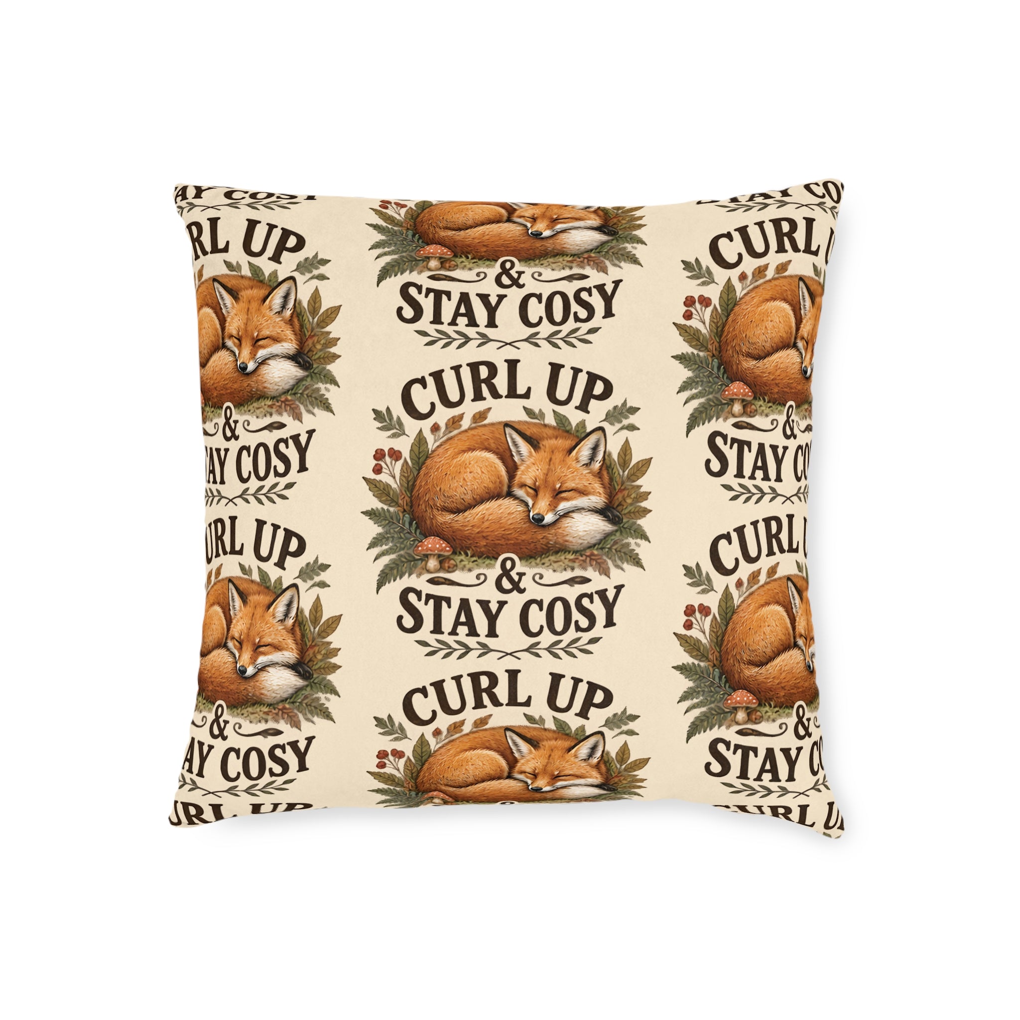 Square Cushion – Curl Up & Stay Cosy | Cosy Home Cushion