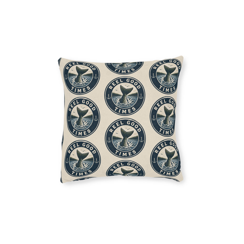 Square Cushion – Reel Good Times | Fishing & Angling Cushion