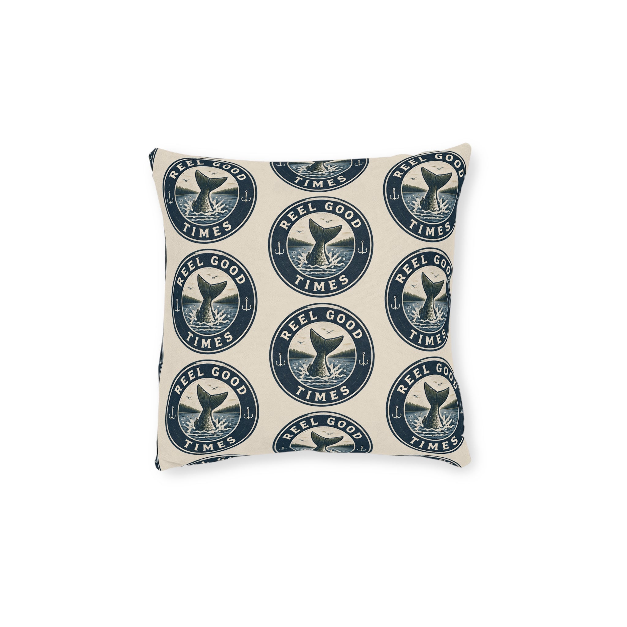 Square Cushion – Reel Good Times | Fishing & Angling Cushion