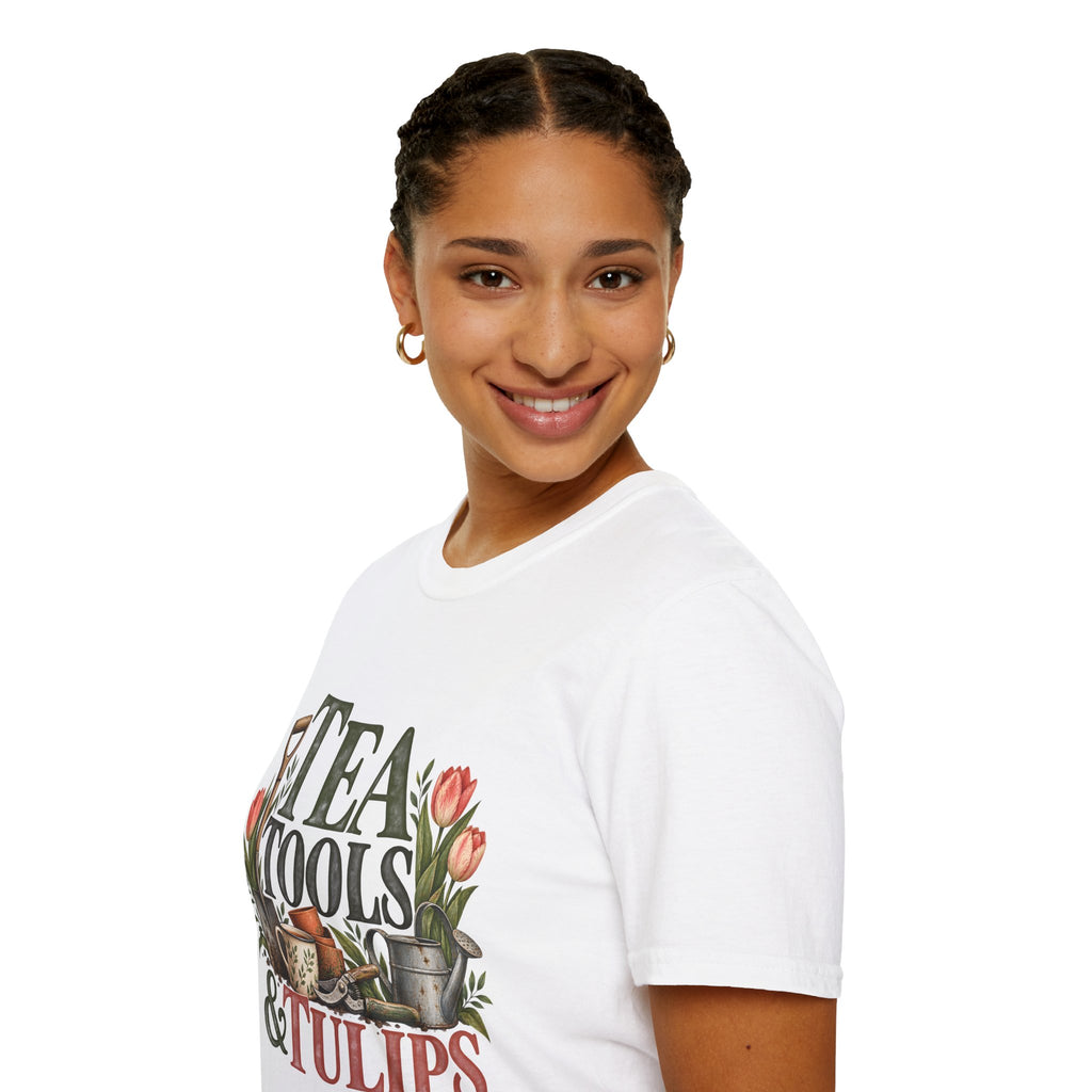 Unisex T-Shirt - Tea, Tools & Tulips