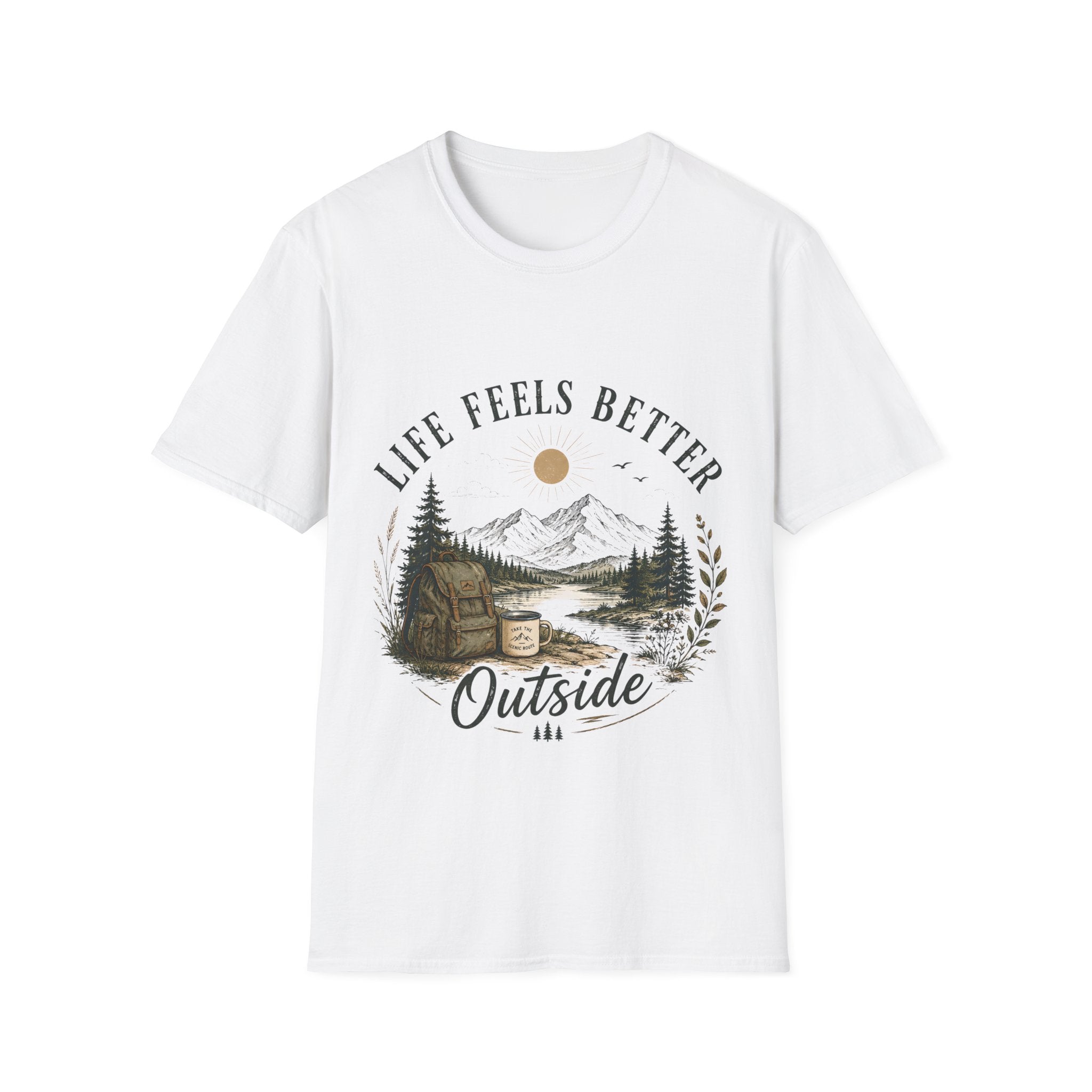 Unisex T-Shirt - Life Feels Better Outside