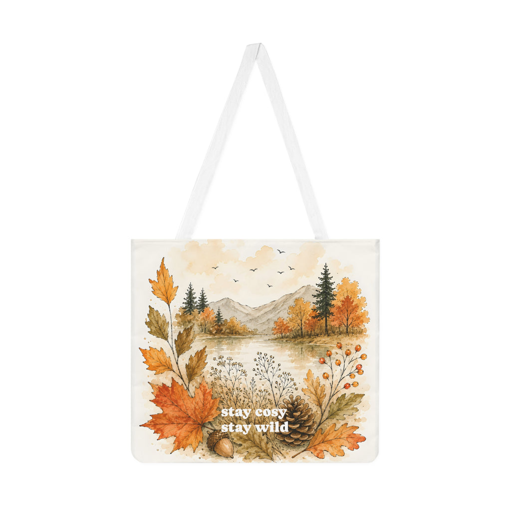 Large Beach Tote Bag – stay cosy stay wild